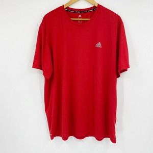 Adidas Climalite Short Sleeve Athletic TShirt Red Sz 2XL